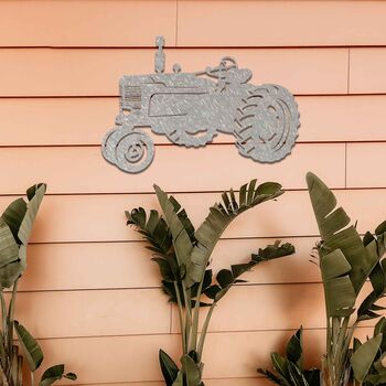 Rusted Metal Tractor Wall Decor Gift For Fathers Day, 6 of 10