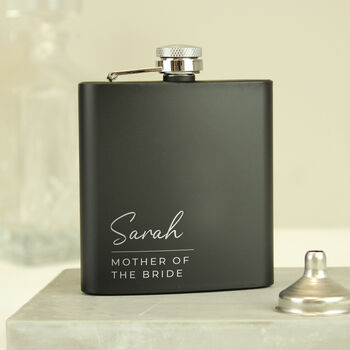 Personalised Wedding Hip Flask With Gift Box, 5 of 10