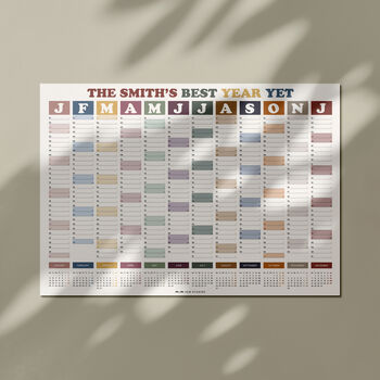 Personalised Wall Planner | 2026 Year Calendar, 4 of 6
