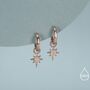 Detachable Starburst Hoop Earrings Sterling Silver, thumbnail 2 of 11