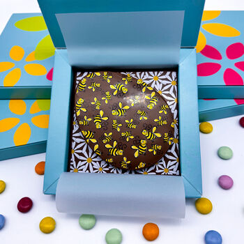 Personalised Bee's And Daisies Flat Easter Egg, 2 of 4