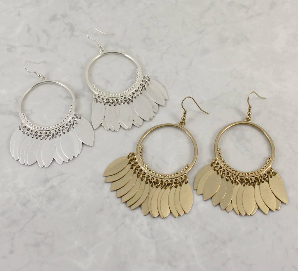 Hoop with charm earrings Clearance