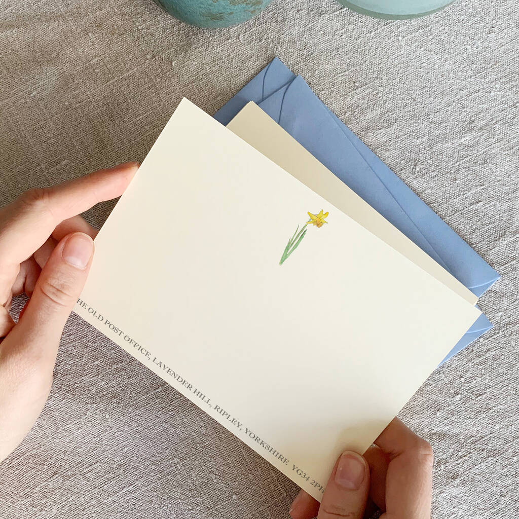 Personalised Birth Flower Correspondence Cards, 1 of 3