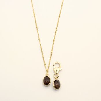 Smoky Quartz Owner Necklace And Pet Collar Charm Set, 2 of 7