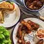 Personalised BBQ Enamel Plates And Bowl Set, thumbnail 1 of 7