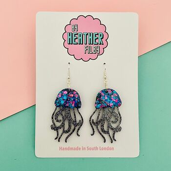 New Jellyfish Glitter Earrings *More Colours Available*, 2 of 8