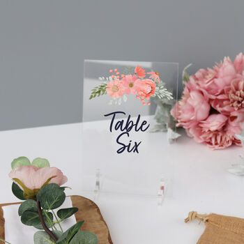 Wedding Table Names Pink Floral, 4 of 6