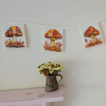 Whimsical Mushroom Decorative Bunting Garland, 3 of 7