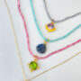 Personalised Gemstone Beaded Necklace And Charms, thumbnail 2 of 7