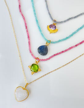 Personalised Gemstone Beaded Necklace And Charms, 2 of 7