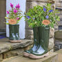 Personalised Set Of Two Welly Plant Pots, thumbnail 1 of 11