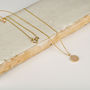 Delicate Solid Gold Disc Necklace, thumbnail 3 of 10