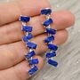 Lapis Lazuli Silver Earrings, thumbnail 4 of 5