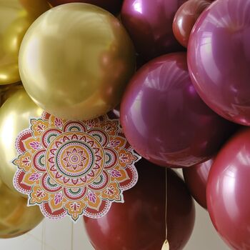 Diwali Balloon Arch With Fans And Tealights, 3 of 3