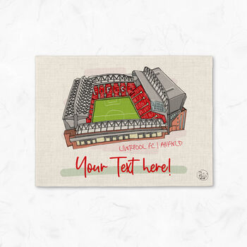 Personalised Liverpool Fc Placemat, Football Gift, 2 of 5