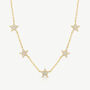 Gold Or Silver Star Charm Necklace Or Choker, thumbnail 2 of 5