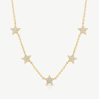 Gold Or Silver Star Charm Necklace Or Choker, 2 of 5