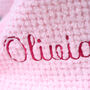 Personalised Pink Honeycomb Baby Blanket, thumbnail 2 of 6