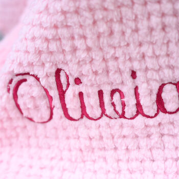 Personalised Pink Honeycomb Baby Blanket, 2 of 6