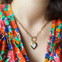 Gold Plated Semi Precious Agate Heart Necklace, thumbnail 1 of 7