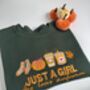 Just A Girl Who Loves Autumn Embroidered Sweatshirt, thumbnail 3 of 6