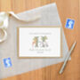 Personalised Animal New Baby Card, thumbnail 2 of 3