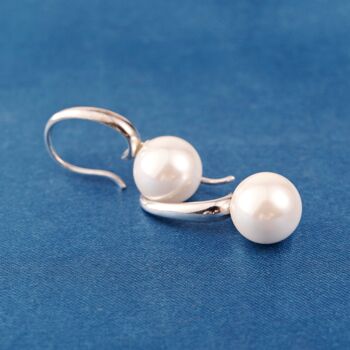 Genuine Freshwater Pearl Drop Hook Earrings, 5 of 7