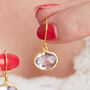 Amethyst Silver Gold Plated Pebble Drop Earrings, thumbnail 4 of 11