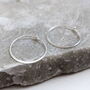 Sterling Silver Flat Edge Hoop Earrings, thumbnail 1 of 5