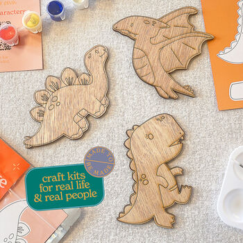 Paint Your Own Wooden Dinosaurs Kit, 6 of 8