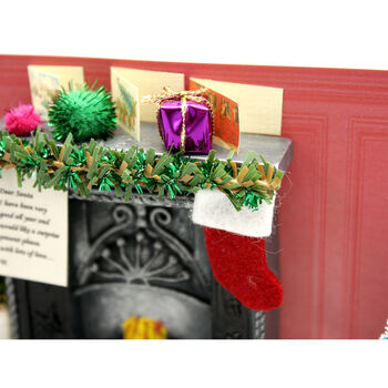 Luxury Christmas Fireplace Card, 5 of 6