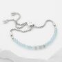 March Birthstone Aquamarine Bracelet, thumbnail 5 of 8