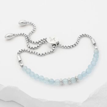 March Birthstone Aquamarine Bracelet, 5 of 8