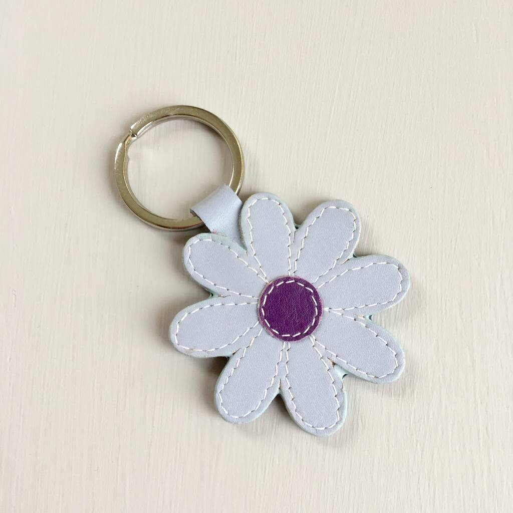 Leather Flower Keyring By Chapel Cards | notonthehighstreet.com