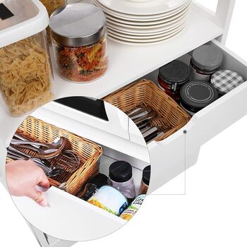 Tall Storage Cabinet With Drawer And Shelves, 5 of 8