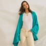 Turquoise Blue 100% Cashmere Travel Wrap Pashmina Shawl Gift Boxed, thumbnail 1 of 8