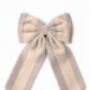 Sustainable Lrg Linen Stripe Bow Hanging Christmas Decoration, thumbnail 5 of 10