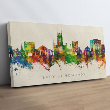 Bury St Edmunds Skyline Cityscape Art Print, 10 of 12