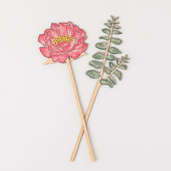 Wooden Peony Flower, 6 of 8