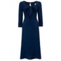 Joyce Dress In French Navy Vintage 1940s Style, thumbnail 1 of 2