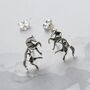 Sterling Silver Polished Origami Horse Studs, thumbnail 4 of 7
