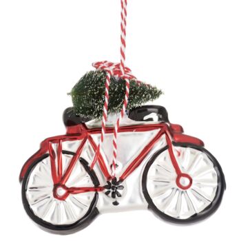 Bicycle With Christmas Tree Shaped Bauble, 3 of 3