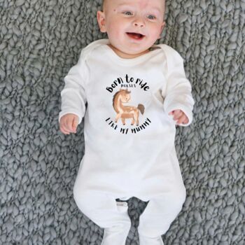 Born To Ride Horses Like Mummy Bodysuit, 2 of 5