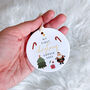 Personalised First Xmas Ceramic Ornament Gi̇ft, thumbnail 4 of 7