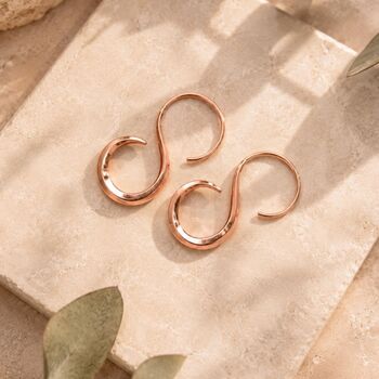 Infinity Sterling Silver Hoop Earrings, 6 of 6