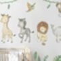 Children's Safari Jungle Animals Wall Decal Stickers, thumbnail 1 of 7