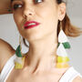 Triangle Feathers And Strands Drop Earrings In A Box, thumbnail 3 of 4