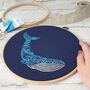Paisley Whale Tote Bag Embroidery Kit, thumbnail 5 of 6