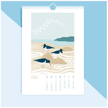 2025 Coastal Illustrated Mini Wall Calendar, 3 of 6