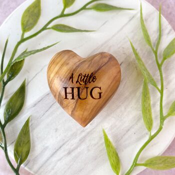 A Little Hug, Tiny Hug Token, Olive Wood, 5 of 6